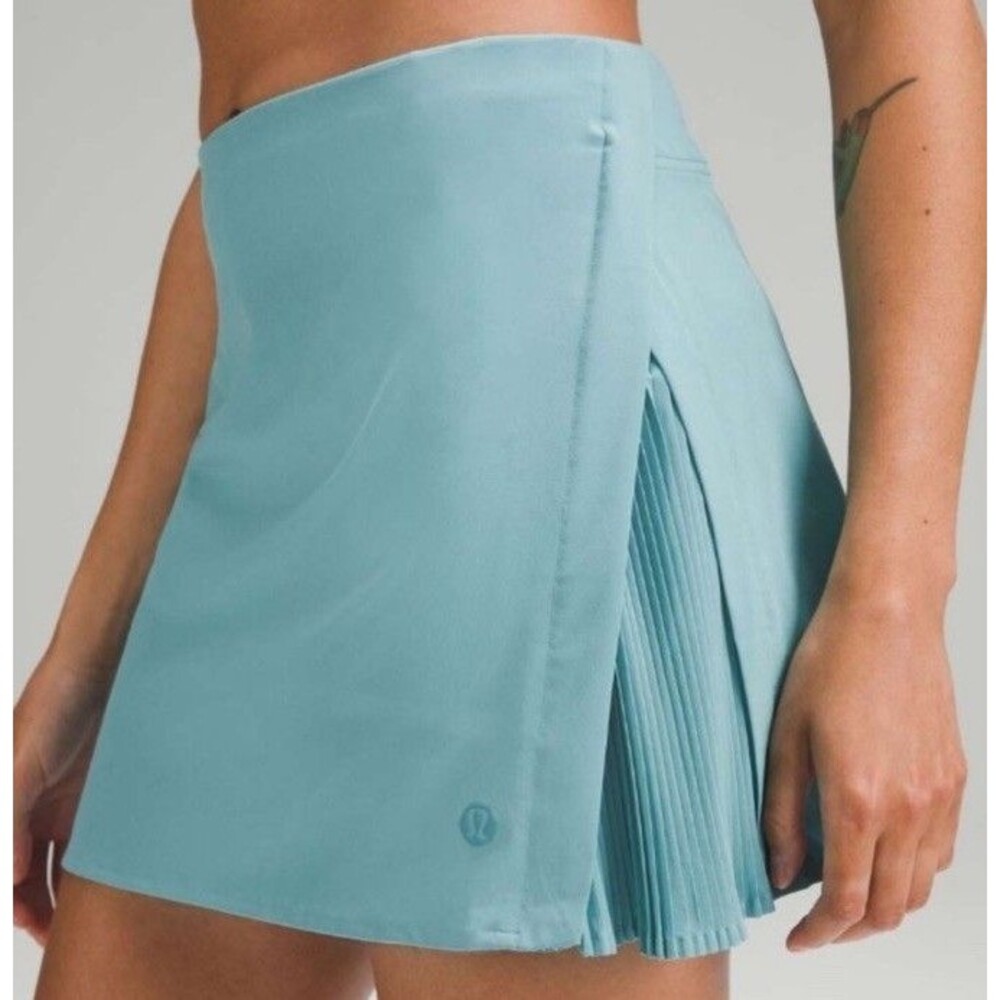 Lululemon Peek Pleat High-Rise Tennis SkirtTidal Teal Size 14